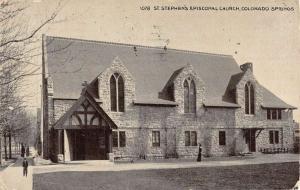 Colorado Springs Colorado St Stephens Episcopal Church Antique Postcard K91357