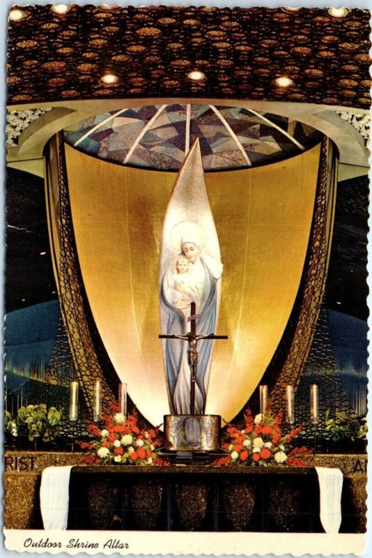 Postcard Outdoor Shrine Altar, Shrine Of Our Lady Of The Snows