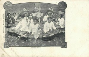 siam thailand, BANGKOK, Native Music Band (1899) Postcard