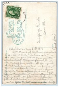 1919 Union Depot Train Station Burlington Iowa IA Posted Antique Postcard