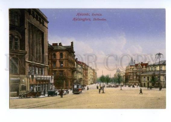 146406 Finland HELSINKI Tram Erottaja square Vintage PC