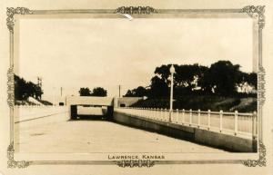 KS - Lawrence. Roadway, Bridge     *RPPC