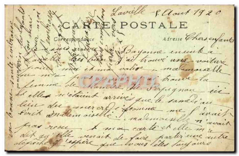 Old Postcard Bayonne Wharf Lesseps Boat Train