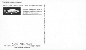 Hawthorne NV Al'S Pontiac Tempest 4-Door Sedan Postcard 