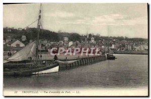 Old Postcard Trouville Overview of Du Port Boat