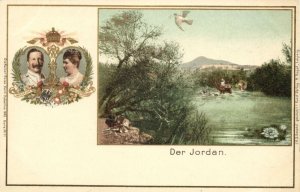 israel palestine, The River Jordan, Imperial Couple (1898) Postcard