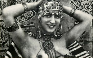 Beauty arab dancer real photo postcard