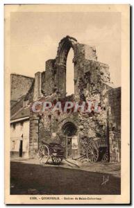 Postcard Old Quimperle Ruins of St. Columban