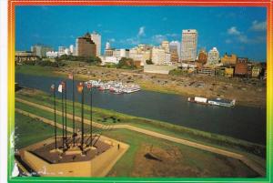 Tennessee Memphis Aerial View Downtown Harbor