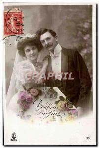 Old Postcard Fantasy Couple Perfect Happiness