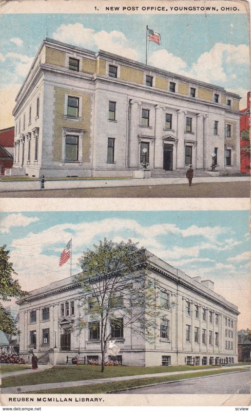 New Post Office & Reuben McMillan Library , YOUNGSTOWN , Ohio ; PU-1922