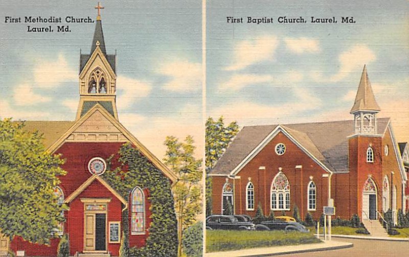 First Methodist Church, First Baptist Church Laurel, Maryland MD