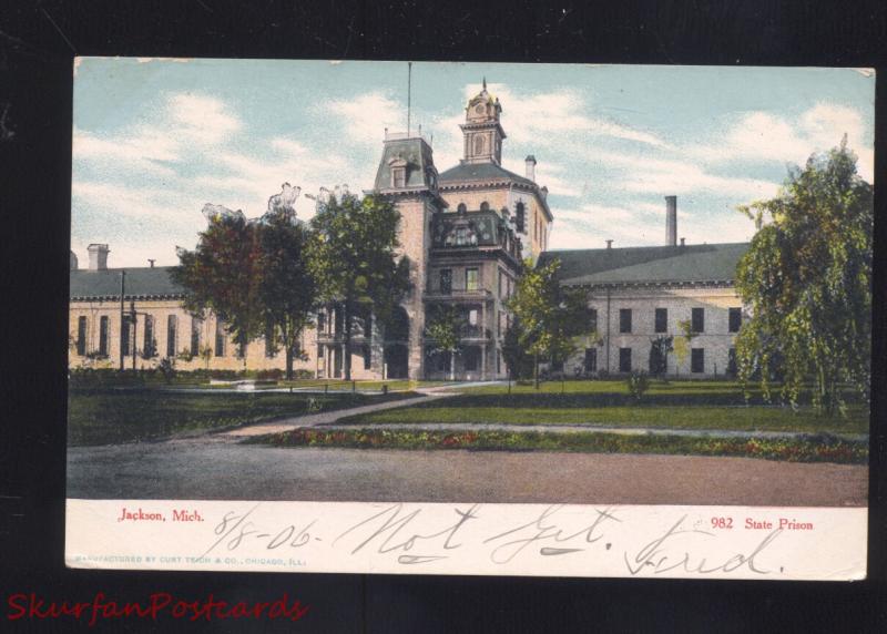 JACKSON MICHIGAN STATE PRISON PENITENTIARY JAIL ANTIQUE VINTAGE POSTCARD