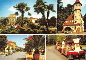 Frantizkovy Lazne, Czech Republic  STREET SCENE~CAFE~TOUR TRAIN  4X6 Postcard