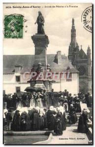 Old Postcard Sainte Anne d Auray Arrival of the Pilgrims in the Fountain