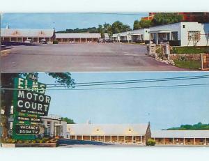 Unused 1950's ELMS MOTOR COURT MOTEL & RESTAURANT Winchester VA u4699@