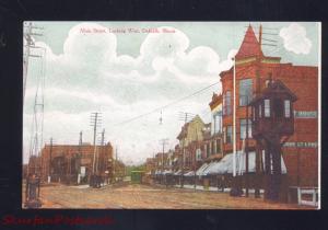 DEKALB ILLINOIS DOWNTOWN MAIN STREET SCENE VINTAGE POSTCARD ILL.