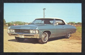 1967 CHEVROLET IMPALA SUPER SPORT CAR DEALER ADVERTISING POSTCARD CHEVY