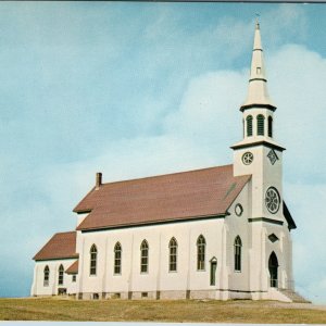 c1960s Bay St Lawrence, NS St Margarets Church Postcard Cabot Trail Cape Breton