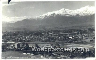 Real Photo Visto desde el San Cristobal Santiago Chile, Chilean, de Chile Wri...