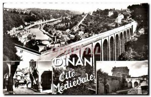 Old Postcard The Valley viaduct Dinan Rance Rue des Cordeliers the castle