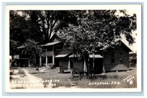 Sherbonay's Landing Yellow Creek Lake Claypool Indiana IN RPPC Photo Postcard 