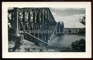 h2987 - QUEBEC CITY 1947 Bridge. Real Photo Postcard