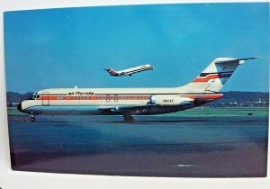 DC-9-15F AIR FLORIDA INC Airplane McDonnell Douglas N50AF MSN 47014 Postcard