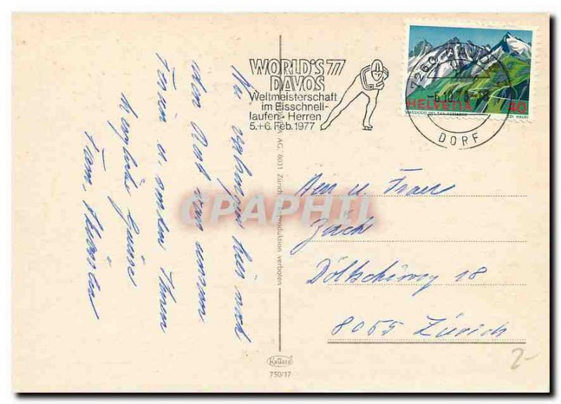 Postcard Modern 1560m Davos