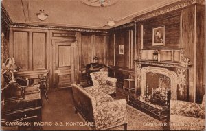 Cabin Writing Room SS 'Montclare' Ship Canadian Pacific Boat Postcard H40 *as is