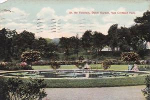 New York Van Cortland Scene At The Fountain Dutch Garden 1909
