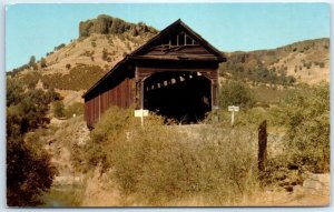 M-94527 O'Bryne's Ferry Covered Bridge California USA