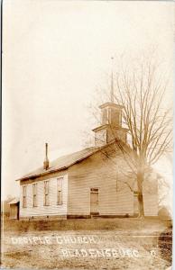 POSTCARD - OH Bladensburgh Real Photo RPPC Deciple Church