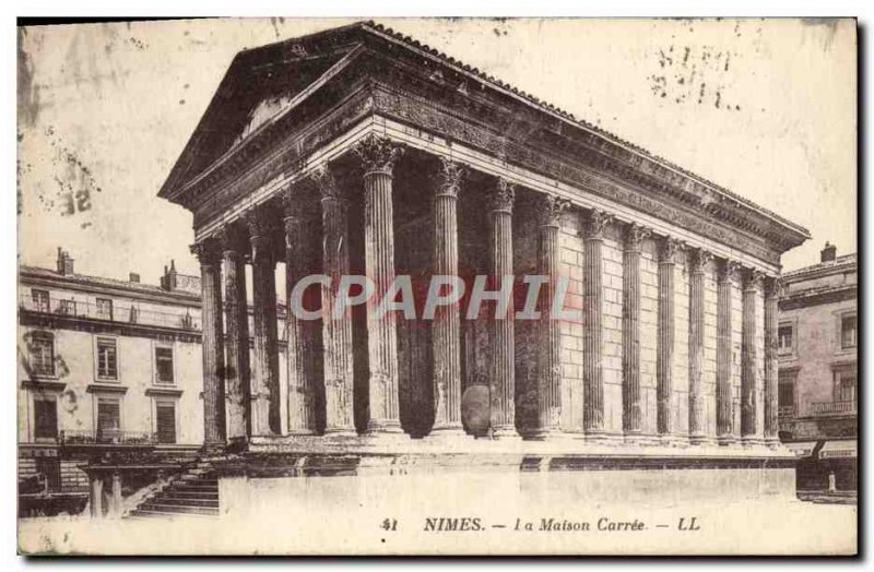 Old Postcard Nimes La Maison Carree