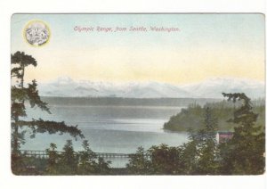 Olympic Range From Seattle, Washington, Antique Bon Marche Postcard