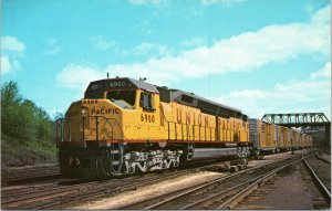 postcard train - Union Pacific 6900 Centennial Locomotive - Omaha Nebraska