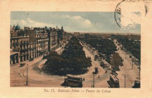 Argentina Buenos Aires Paseo de Colon Vintage Postcard 04.17