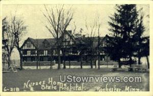 Nurses Home State Hospital Rochester MN 1910