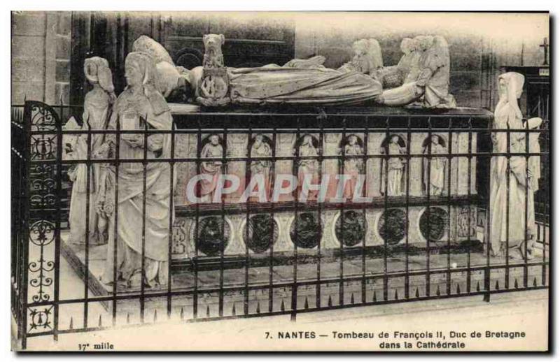 Old Postcard Nantes Tomb of Francis II Duke of Burgundy in the cathedral