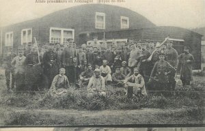 World War 1914-1918 allied prisoners in Germany midday rest upper side trimmed 