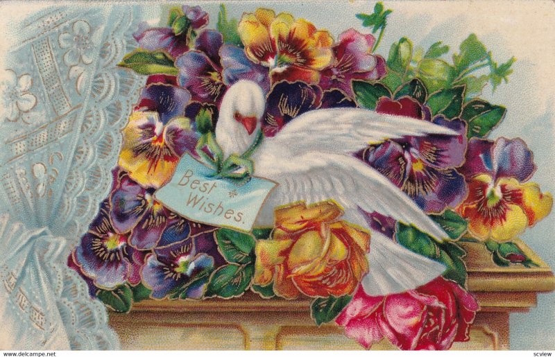 PU-1908; Dove With a Note Best Wishes