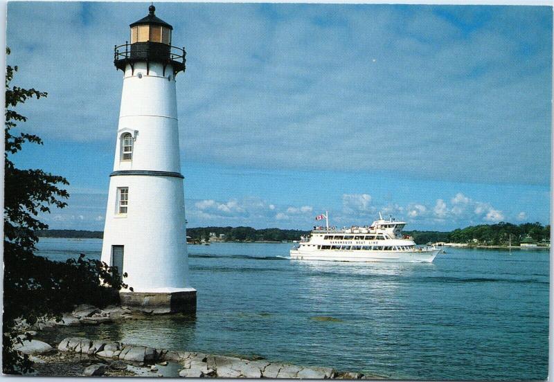 Rock Island Lighthouse and Gananoque Boat Line Thousand Islander III Ontario CAN