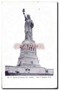 Old Postcard Statue of Liberty Statue of Liberty in New York Harbor