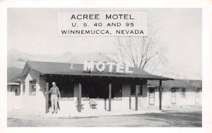 Winnemucca Nevada Acree Motel, B/W Photo Print Vintage Postcard U8168