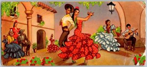 SPAIN 1959 Oversize Postcard Andalusian Dances