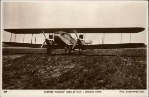 Airplane Curtiss Condor Used by TAT Maddux Lines Real Photo Postcard SCARCE!