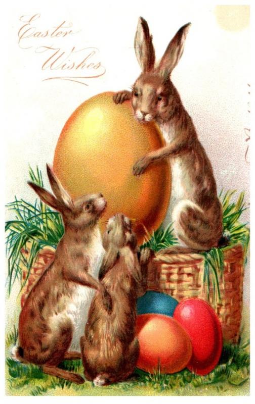 Easter,  Rabbits , Large eggsm