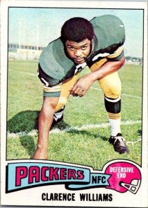 1975 Topps Football Card Clarence Williams Green Bay Packers