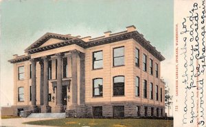 Carnegie Library Spokane WA USA Postcard