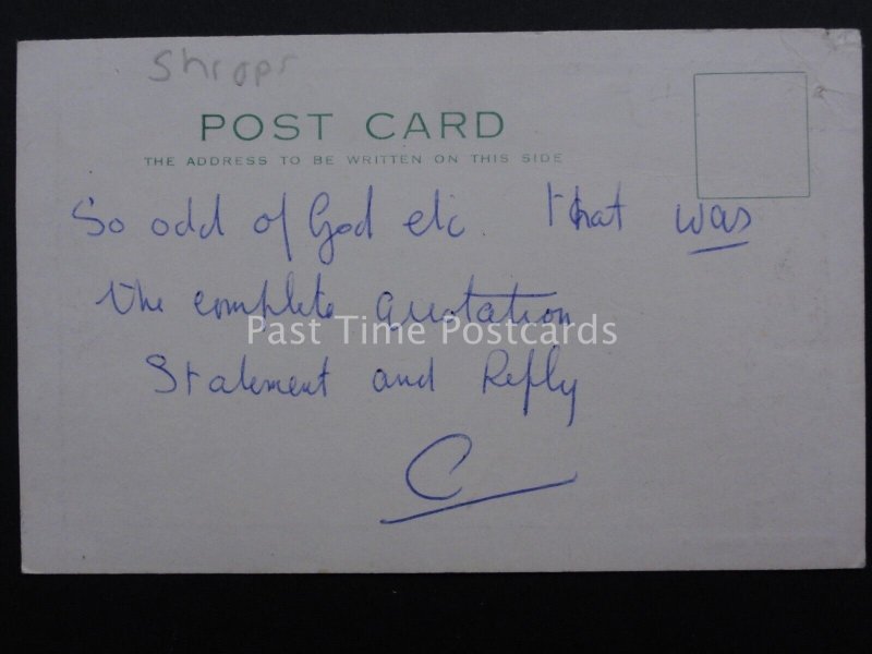 Shropshire MELVERLEY CHURCH - Old Postcard